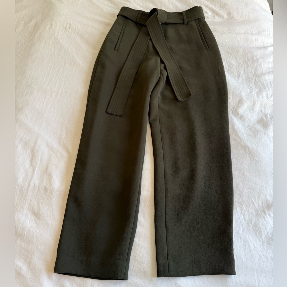 Wilfred Dark Olive Crop Pants